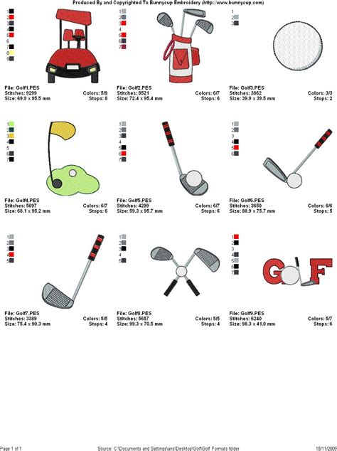 Free Golf Machine Embroidery Designs Embroidery Designs