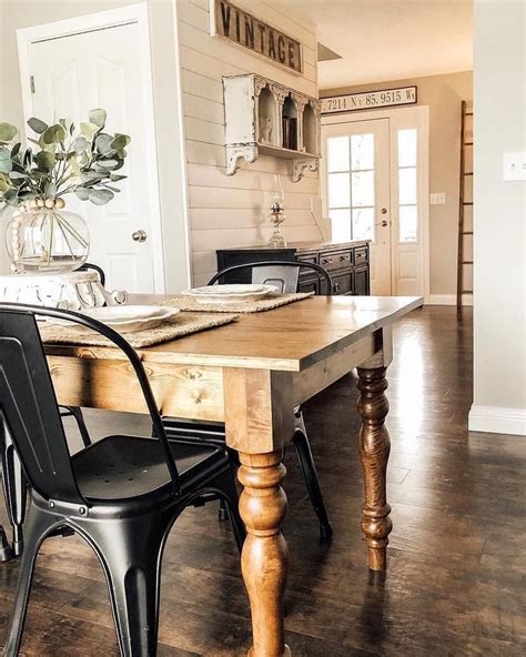 This dining table can be ordered with or without a matching farmhouse bench. Unfinished Cottage Farmhouse Dining Table Legs Turned Wood ...