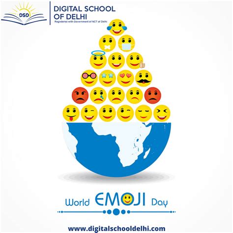 World Emoji Day World Emoji Day World Emoji Greeting Card Design