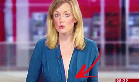 Reporter Flaunts Cleavage In Very Low Cut Dress During