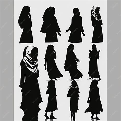 Premium Ai Image Muslim Woman In Hijab Fashion Silhouette