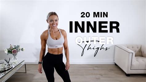 20 Min Inner Outer Thigh Workout Ankle Weights Optional Youtube