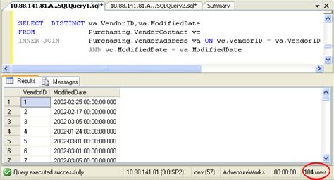 So far, you have learned how to use the select statement to query data from a single table. SQL SERVER - 2005 - Difference Between INTERSECT and INNER ...