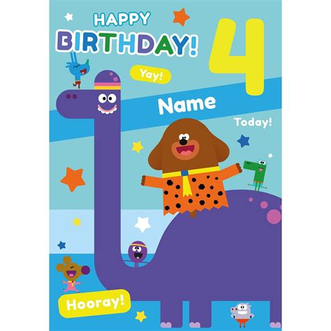 Giant Personalised Hey Duggee Dinosaur Happy Birthday Card Any Age And Danilo Promotions