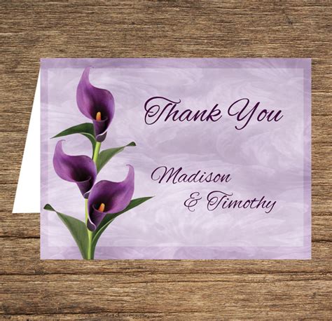 Calla Lily Thank You Card Digital Flw 01 A Ty Download Etsy