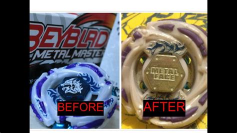 Beyblade Takara Tomy Silver Metal Face Bolt Before After