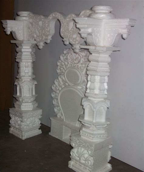 Thermocol Makhar On Behance Pillar Design Pooja Room Design