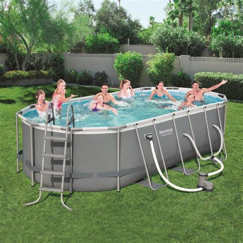 Bestway Power Steel 18ft X 9ft X 48in Above Ground Swimming Pool Set