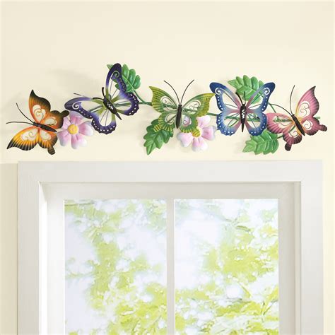 Butterfly Floral 3d Metal Wall Art Collections Etc