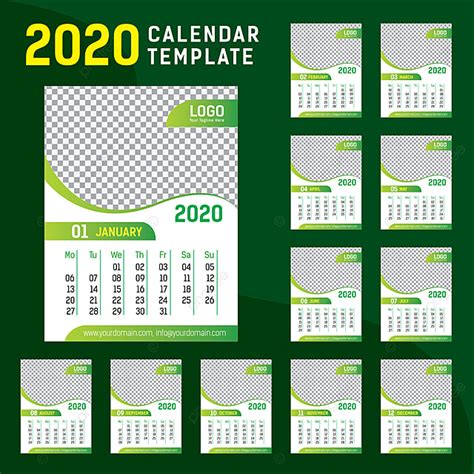 Wall Calendar 2020 Template Editable 2020 Wall Calendar Design Template
