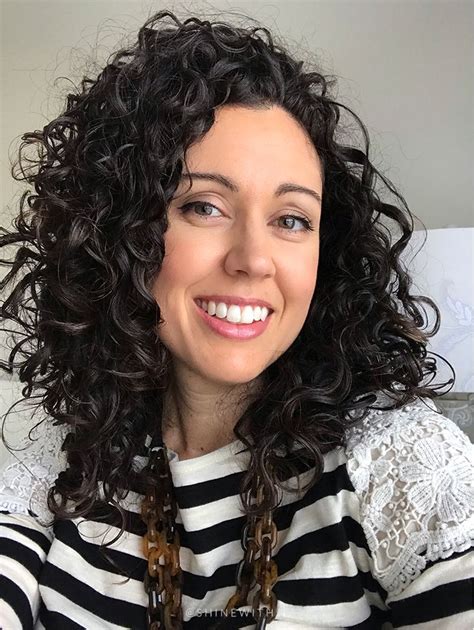 If your hair is already curly, try to brush your hair from the center to create the middle part. Winter curly haircut for 2c 3a hair. Shoulder length dark ...
