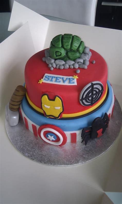 A simple and easy cake design would be to use edible avengers cake topper. Avengers Cake! | Cake designs | Pinterest | Avenger cake, Avengers and Cakes