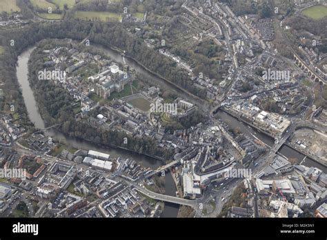 An Aerial View Of The City Of Durham North East England Stock Photo