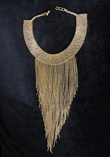 Mayan Style Beaded Gold Indigenous Necklace Indigenearts