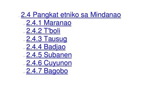 Pangkat Etniko Sa Mindanao Tausug Pangkatbay