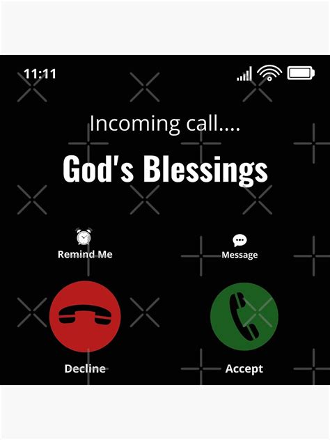 Incoming Call Gods Blessings Gods Blessings Call Screen Poster For Sale By Universegrace