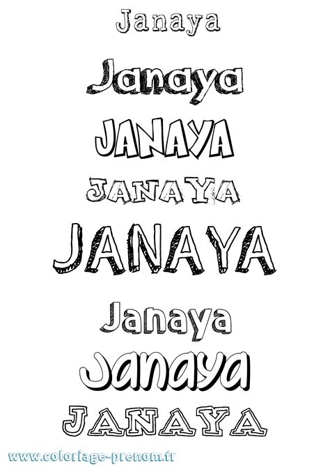 Coloriage Du Prénom Janaya à Imprimer Ou Télécharger Facilement