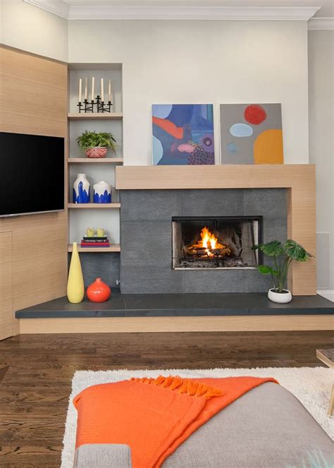 Modern Fireplace And Built In Design Habitar Design Traditional
