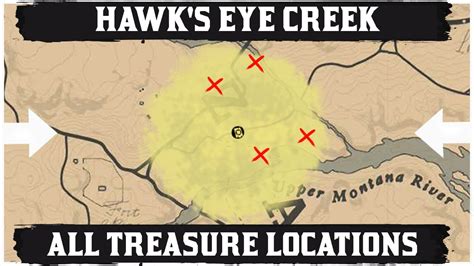 All Hawks Eye Creek Treasure Location Youtube
