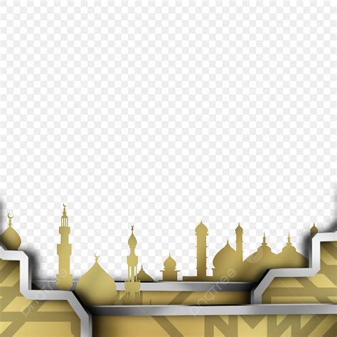 Elegent Golden Border Hd Transparent Islamic Elegance Border Golden