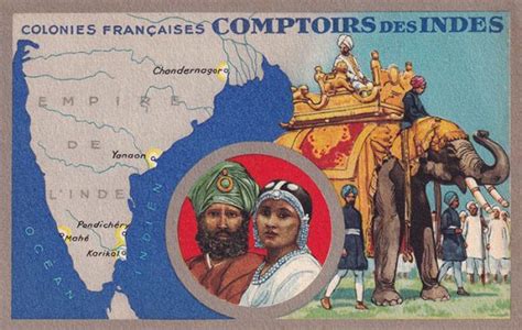 les comptoirs des indes carte illustrée des colonies françaises Édition spéciale des