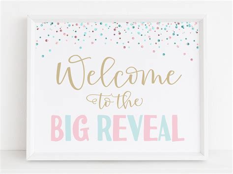 Gender Reveal Decorations Gender Reveal Party Signs Welcome Etsy In