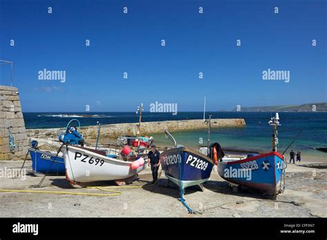 Fishing Boats In Harbour Sennen Cove West Penwith Cornwall England