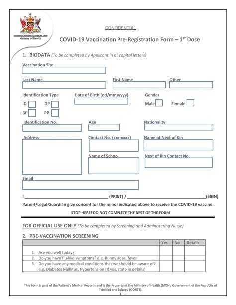 Download The Covid 19 Vaccine Pre Registration Forms Ministry Of Health
