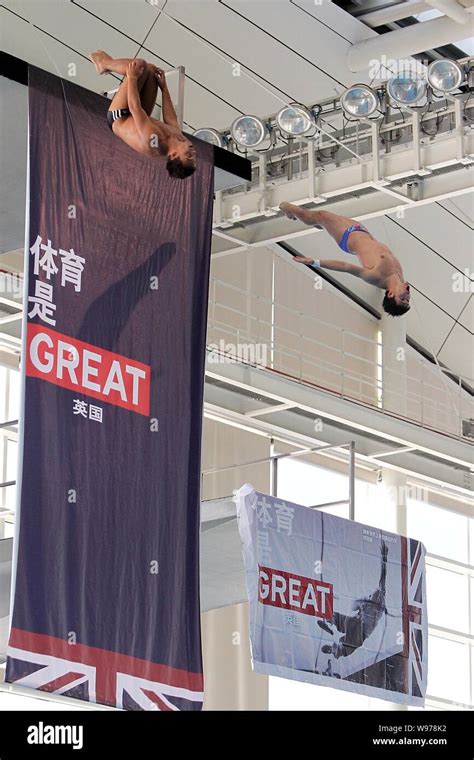 Olympic Diving Bronze Medalist Thomas Daley Of Britain Left And