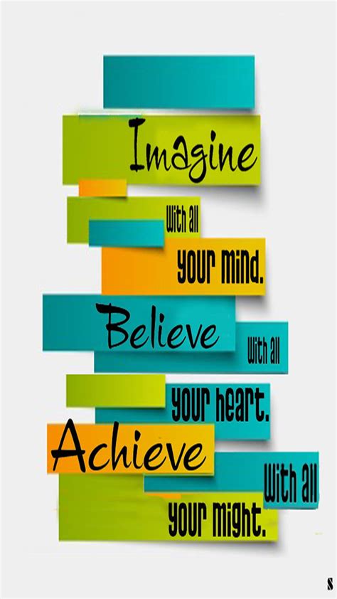 Imagine Achieve Believe Creative Paper Quotes Hd Phone Wallpaper