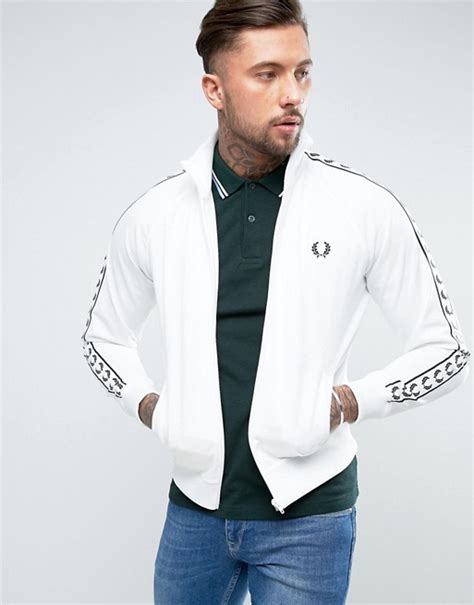 Fred Perry Fred Perry Sports Authentic Track Jacket In White