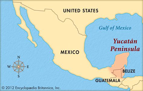 Peninsula De Yucatan Mapa