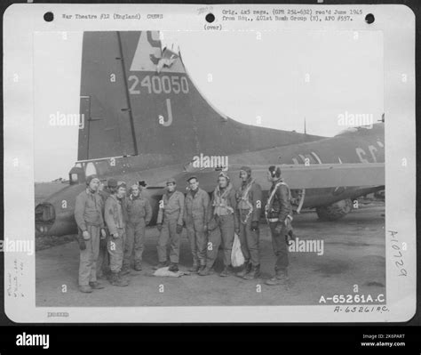 Crew 6 Of The 612th Bomb Squadron 401st Bomb Group Pose Beside The