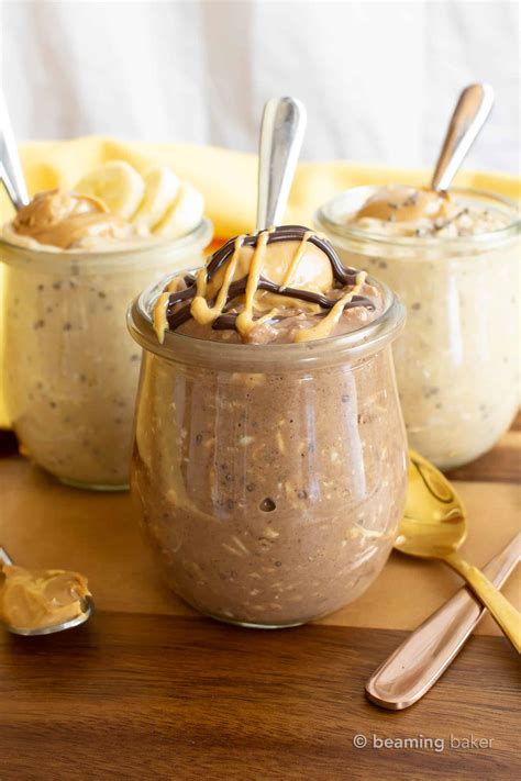 Healthy Peanut Butter Overnight Oats 3 Ways Vegan Gluten Free