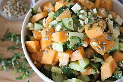 Snappily Ever After Cantaloupe Cucumber Salad