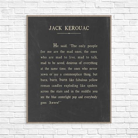 Jack Kerouac Quote Ready To Frame Art Print From The Book On Etsy