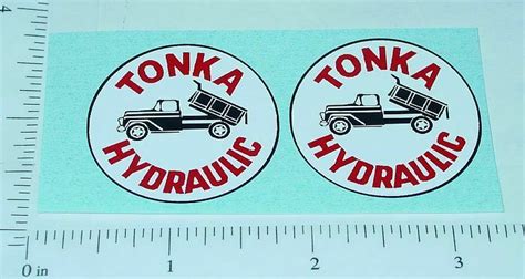 Tonka Hydraulic Dump Truck Sticker Set Toy Decals Gasoline Alley Toys