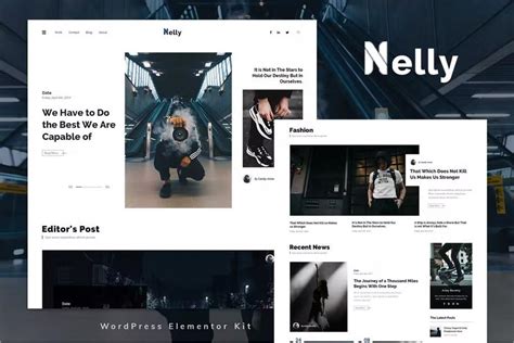 Nelly Blog Magazine Elementor Template Kit Latest Version WooCrack Com