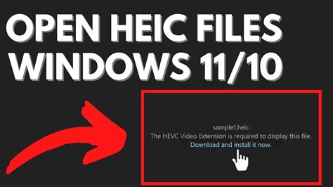How To Open Heic Files In Windows 1110 For Free Officially Youtube
