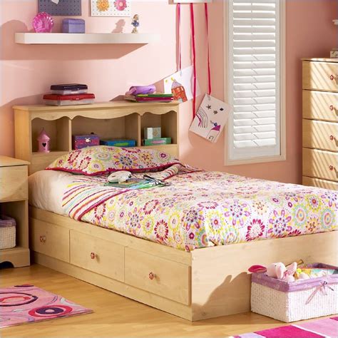 The storage bed design does sit a bit higher than a standard twin bed, but this just adds to the fun! South Shore Lily Rose Kids Twin 3 Drawer Storage Frame ...