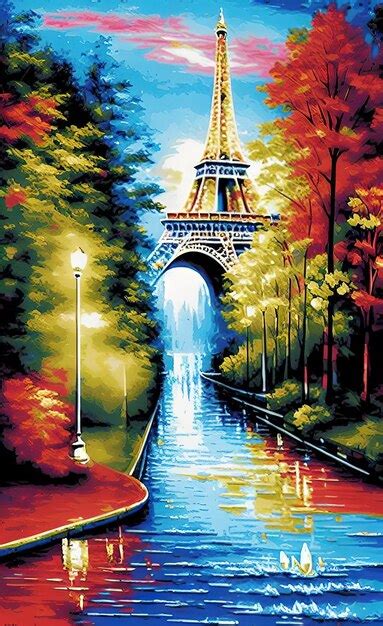 Premium Ai Image Eiffel Tower Painting By Numbers Kit