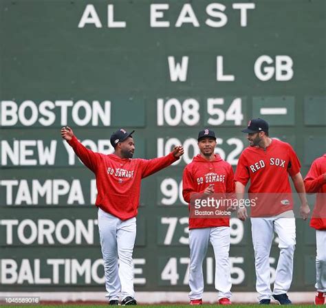 From Left Boston Red Sox Players Jackie Bradley Jr Mookie Betts