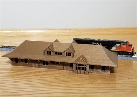 N Scale Railroad Station Model Building Kit 3d Printed In Etsy