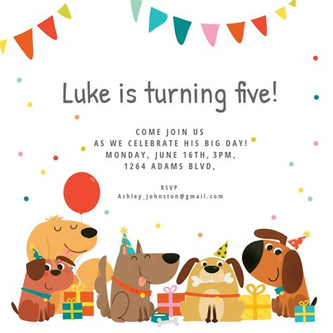 Free Printable Puppy Birthday Party Invitations Free Printable Templates