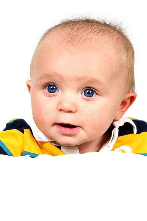 Portrait Of Smiling Baby Boy Stock Photo Image Of Looks Looking