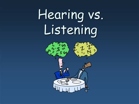 Hearing Vs Listening