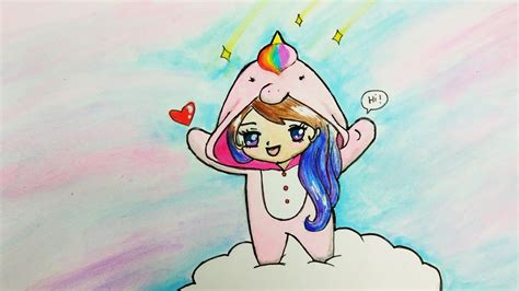Cute baby unicorn with camera coloring page for girls. Cute Unicorn Girl Chiby - YouTube