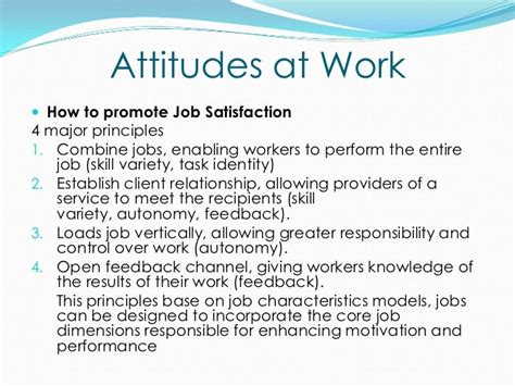 Chapter Four Attitude And Behaviour At Work