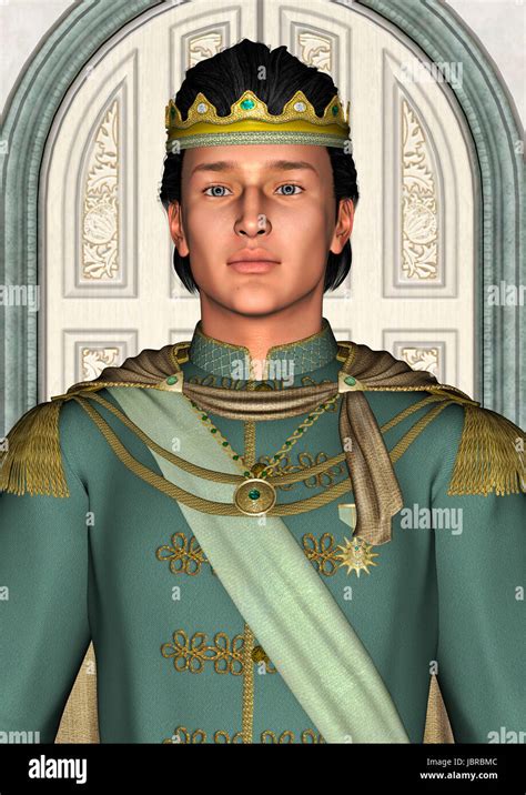 3d Digital Render Of A Beautiful Fairy Tale Prince In A Palace Stock