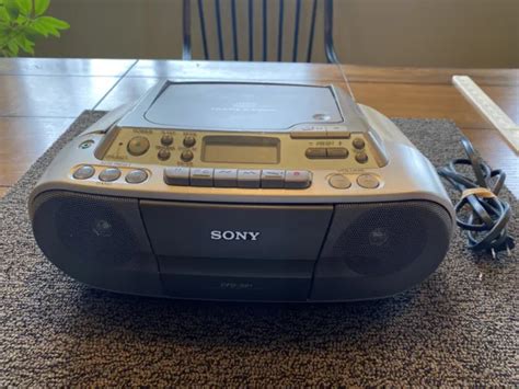 Sony Cfd S Cd Radio Cassette Corder Portable Boombox Tested Works Picclick
